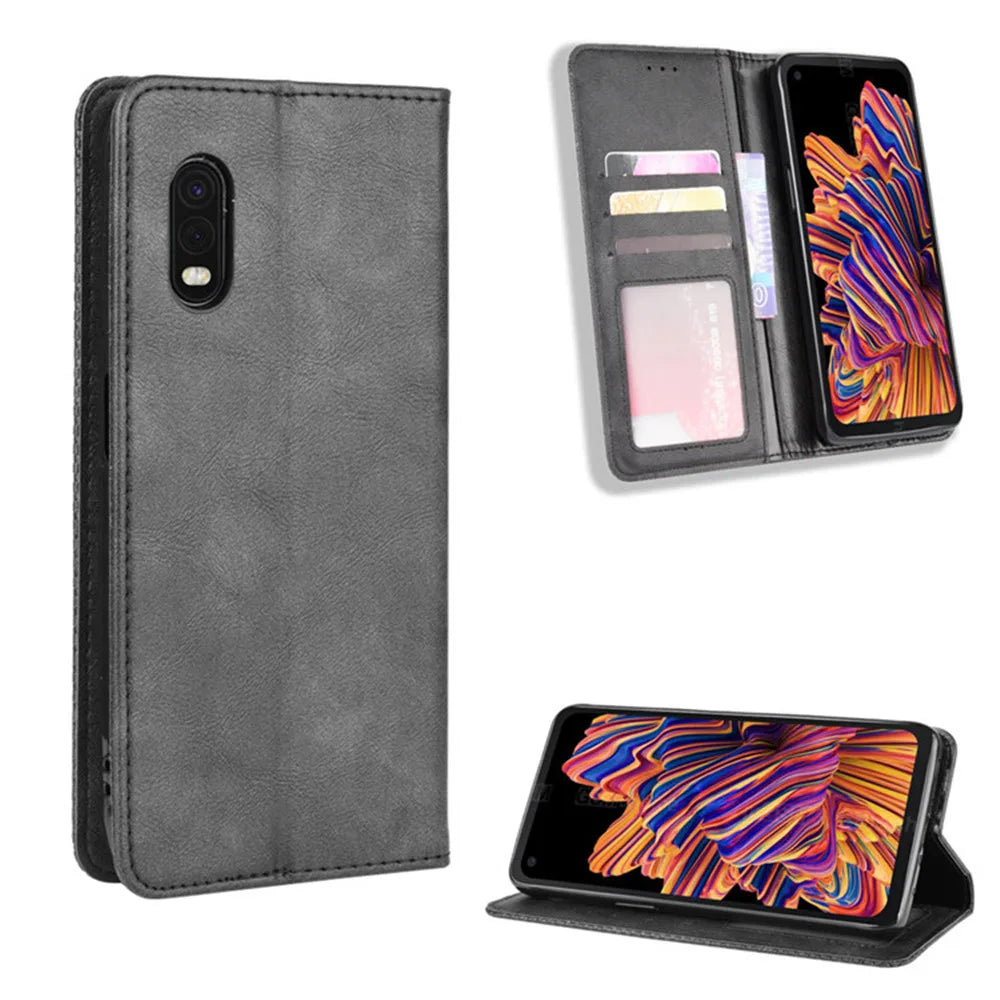 For Samsung Galaxy Xcover Pro Case Luxury PU Leather Wallet Magnetic Adsorption Case For Samsung Xcover Pro SM-G715F Phone Bags