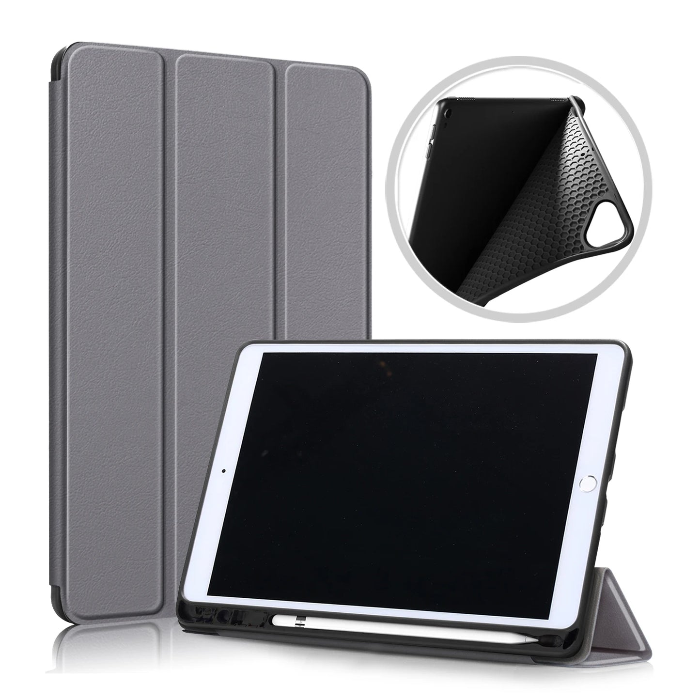 For iPad Pro 10 5 Case with Pencil Holder Magnetic Folding Stand Back Silicone Case For iPad Air 3 Pro 10.5 inch 2019 2017 Cover