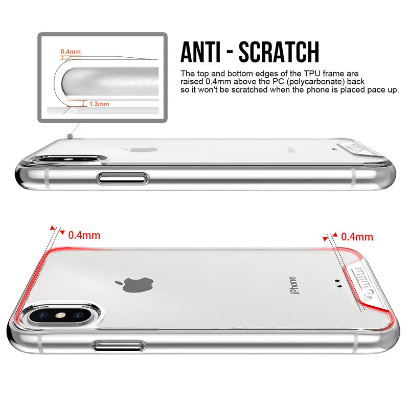 TOIKO Chiron Clear Hybrid PC TPU Back Cover for iPhone X XS MAX XR Shockproof Protection Armor Bumper for iPhone 11 Pro Max Case