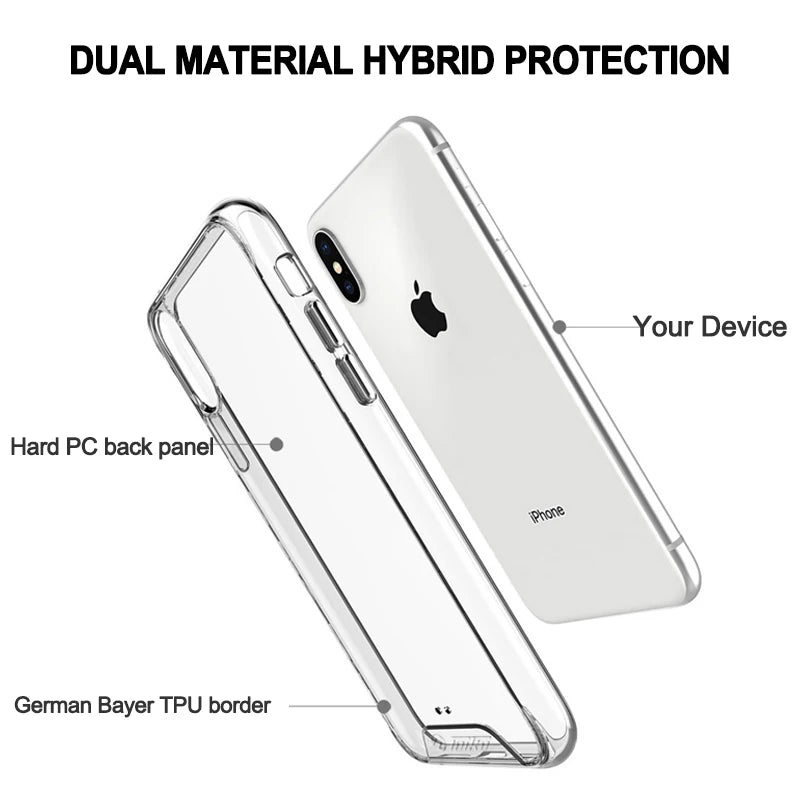 TOIKO Chiron Clear Hybrid PC TPU Back Cover for iPhone X XS MAX XR Shockproof Protection Armor Bumper for iPhone 11 Pro Max Case