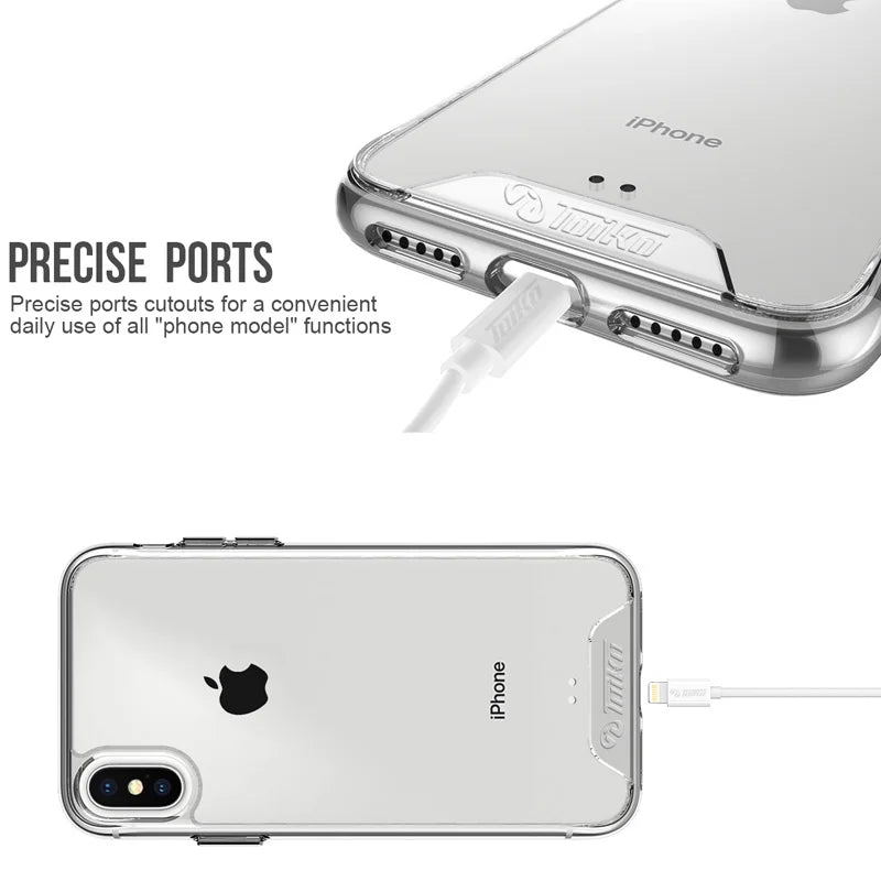 TOIKO Chiron Clear Hybrid PC TPU Back Cover for iPhone X XS MAX XR Shockproof Protection Armor Bumper for iPhone 11 Pro Max Case