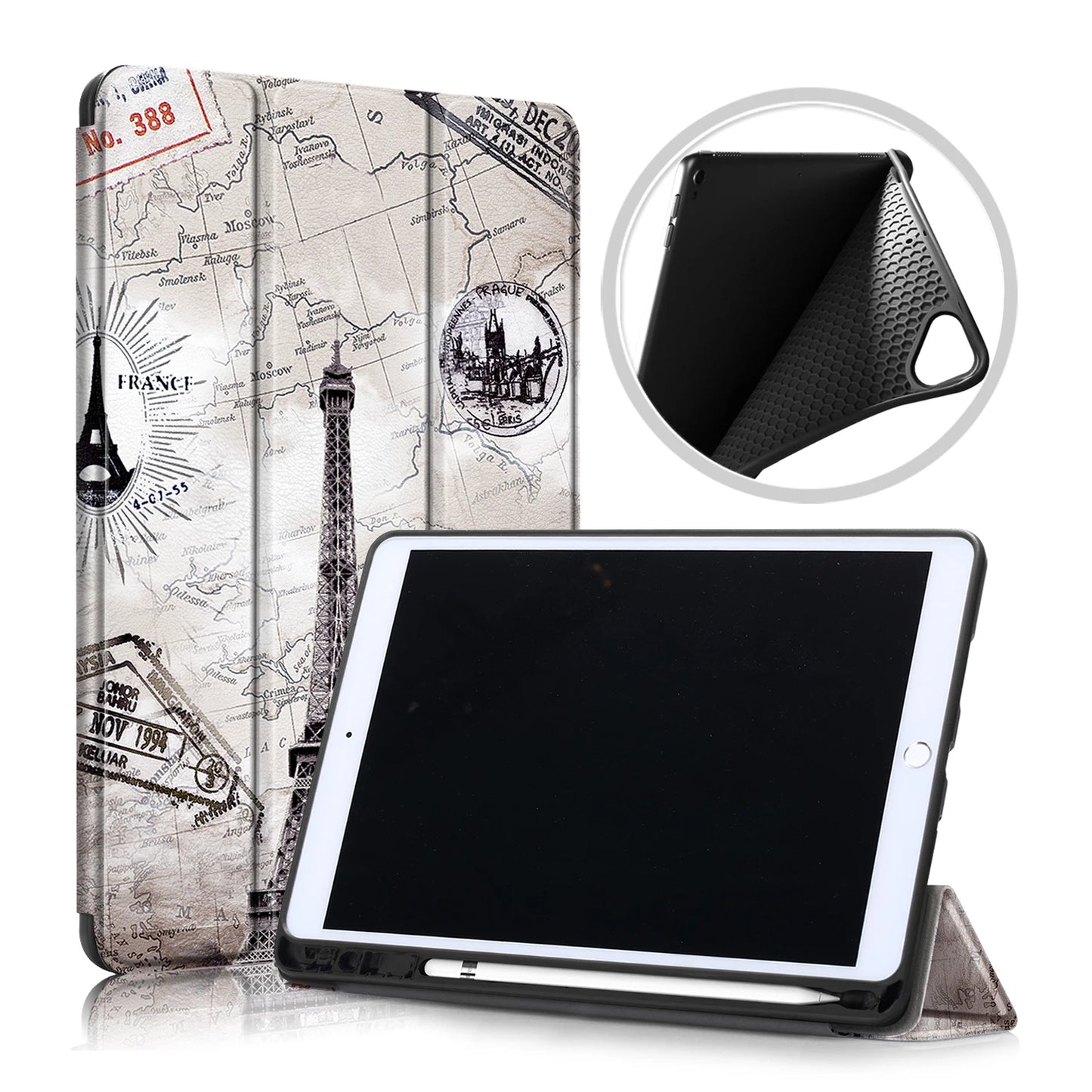 For iPad Pro 10 5 Case with Pencil Holder Magnetic Folding Stand Back Silicone Case For iPad Air 3 Pro 10.5 inch 2019 2017 Cover