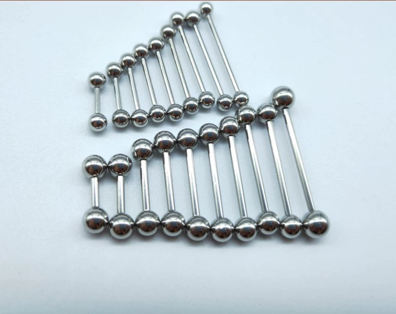 Hypoallergenic Titanium Steel Perforated Multi-Purpose Tongue Pin