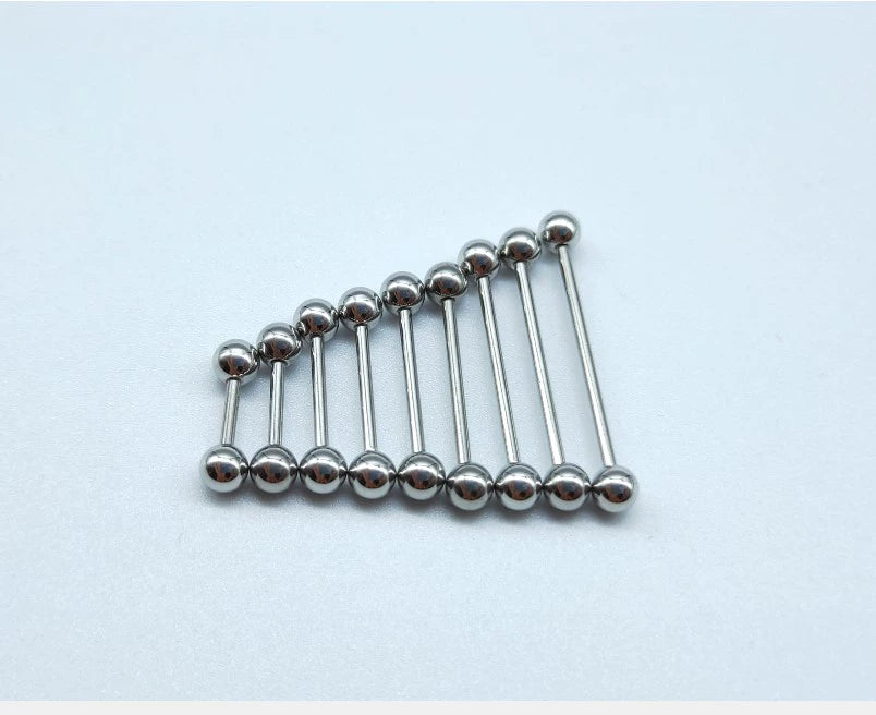 Hypoallergenic Titanium Steel Perforated Multi-Purpose Tongue Pin