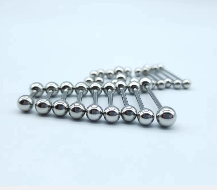 Hypoallergenic Titanium Steel Perforated Multi-Purpose Tongue Pin