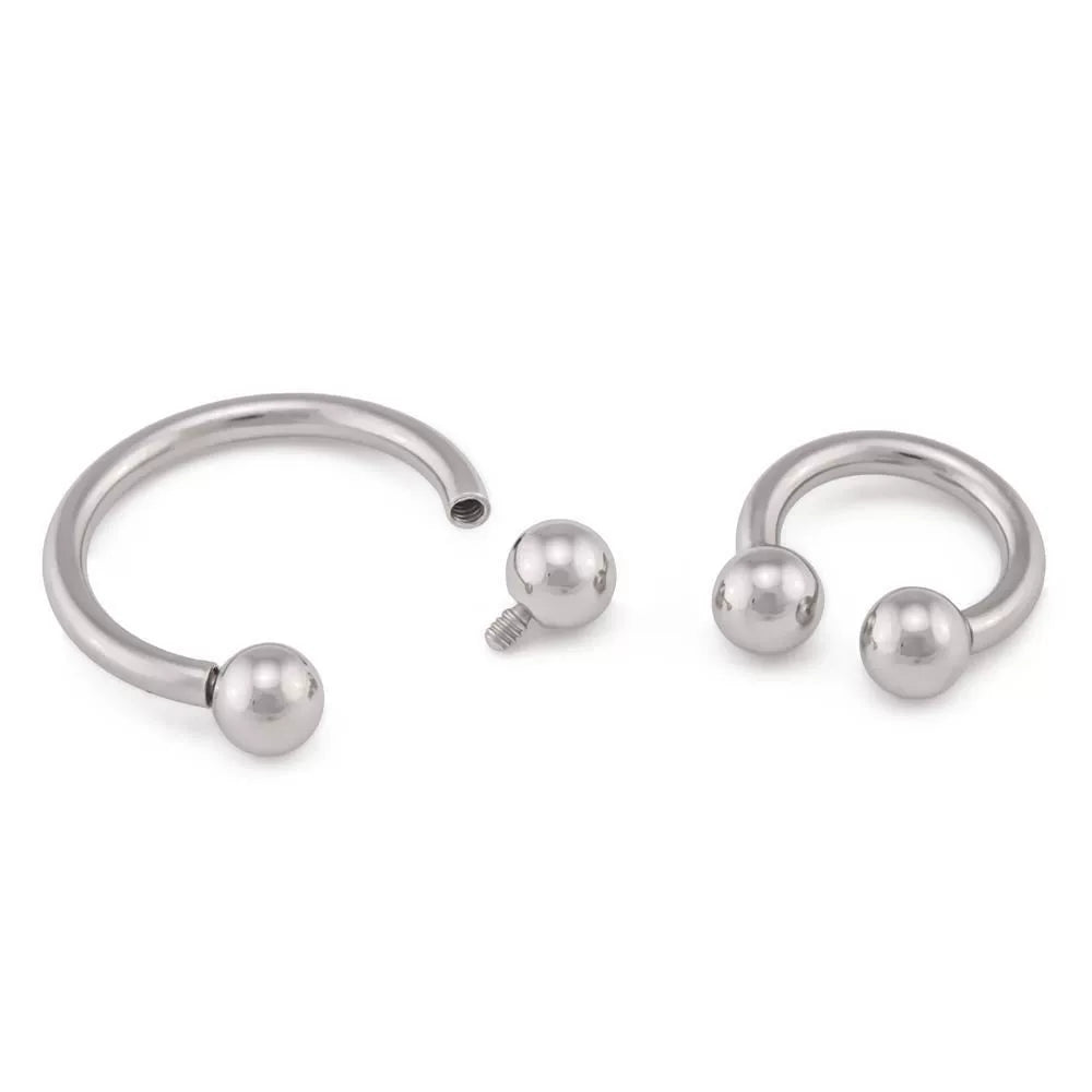 Puncture Piercing Nail Pure Titanium G23 Tongue Pin Internal Thread Horseshoe Ring Nasal Septum Internal Teeth Replacement Lip Ring Labret Nose Stud