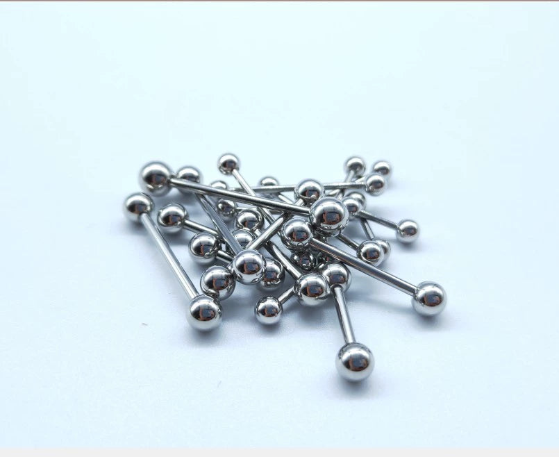 Hypoallergenic Titanium Steel Perforated Multi-Purpose Tongue Pin