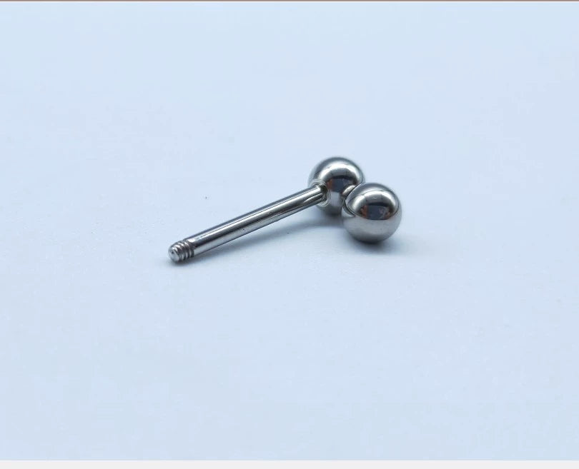 Hypoallergenic Titanium Steel Perforated Multi-Purpose Tongue Pin