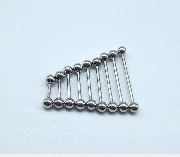 Hypoallergenic Titanium Steel Perforated Multi-Purpose Tongue Pin