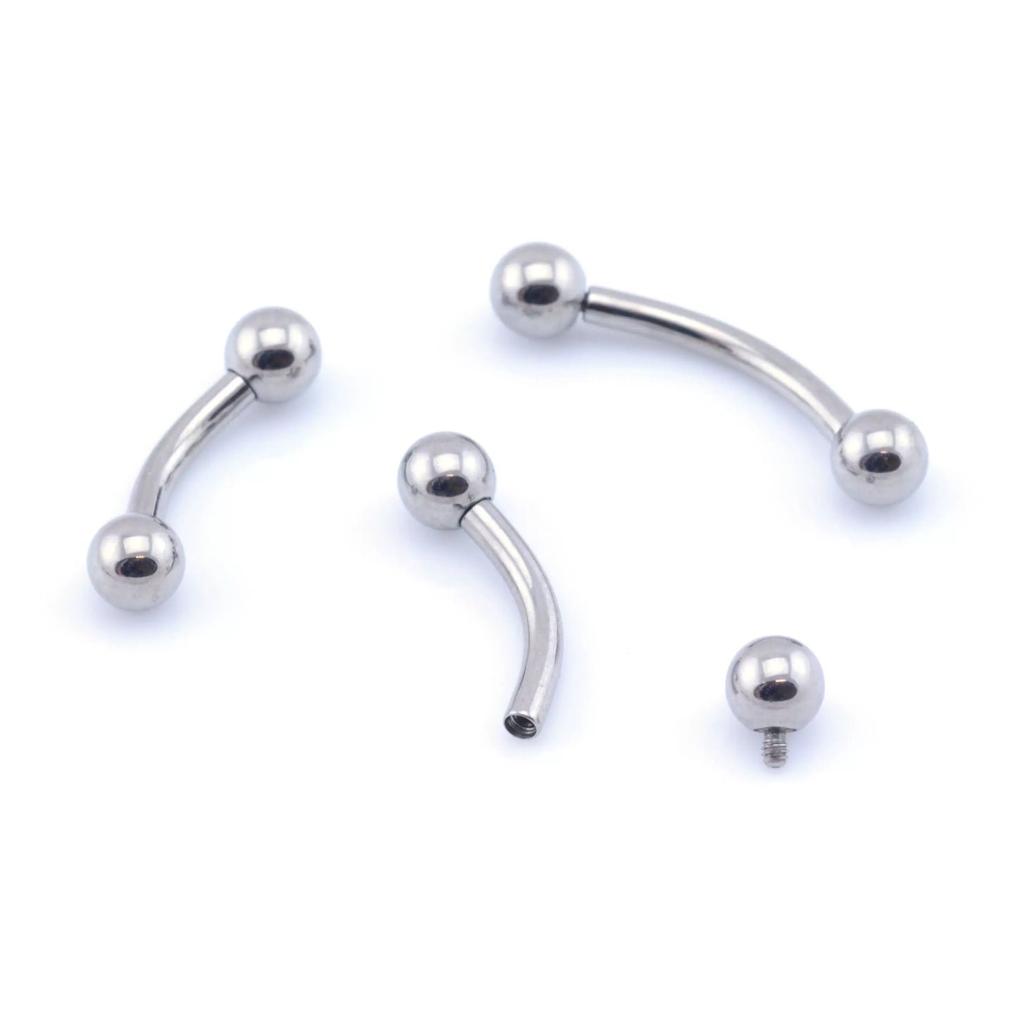 Puncture Piercing Nail Pure Titanium G23 Tongue Pin Internal Thread Horseshoe Ring Nasal Septum Internal Teeth Replacement Lip Ring Labret Nose Stud