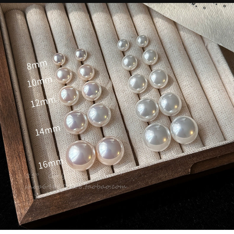 Accessible Luxury Steamed Bread Female 925 Silver Needle Niche Style Pearl Stud Earrings