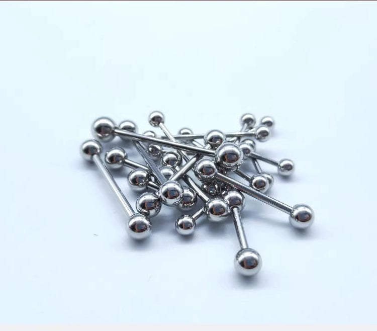 Hypoallergenic Titanium Steel Perforated Multi-Purpose Tongue Pin