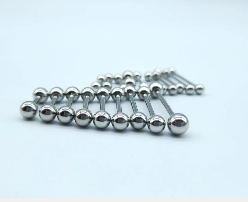 Hypoallergenic Titanium Steel Perforated Multi-Purpose Tongue Pin