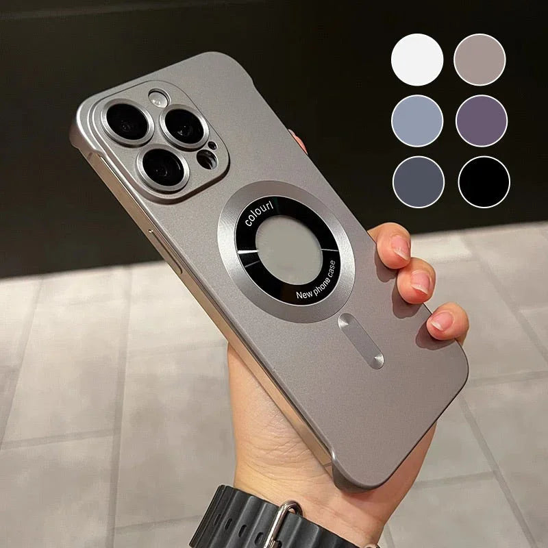 for iPhone 16 Magnetic Ultra Thin Sleek Profile Phone Case 15 Pro Max 14 13 12 Lightweight Frameless Case with Camera Lens Cover