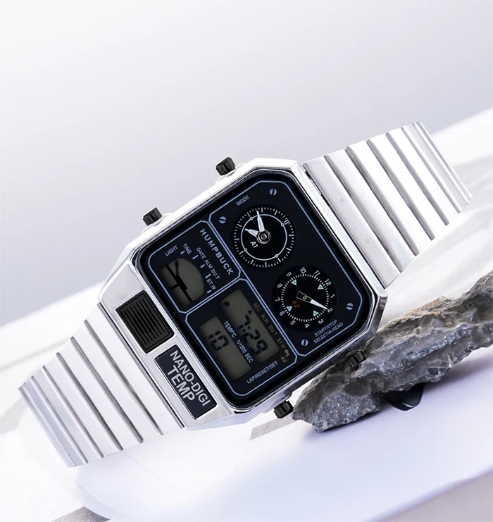 Luxury Waterproof Digital LED Sports Watch - Square Stainless Steel for Men & Women