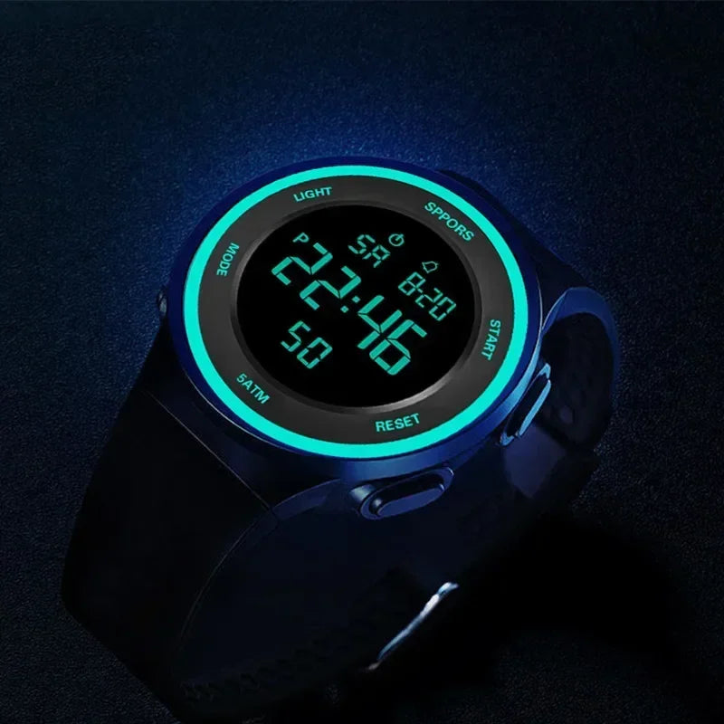 Waterproof LED Watches for Men Outdoor Sports Men Digital LED Quartz Alarm Men Wrist Watch Fashion Electronic Watch Relogio