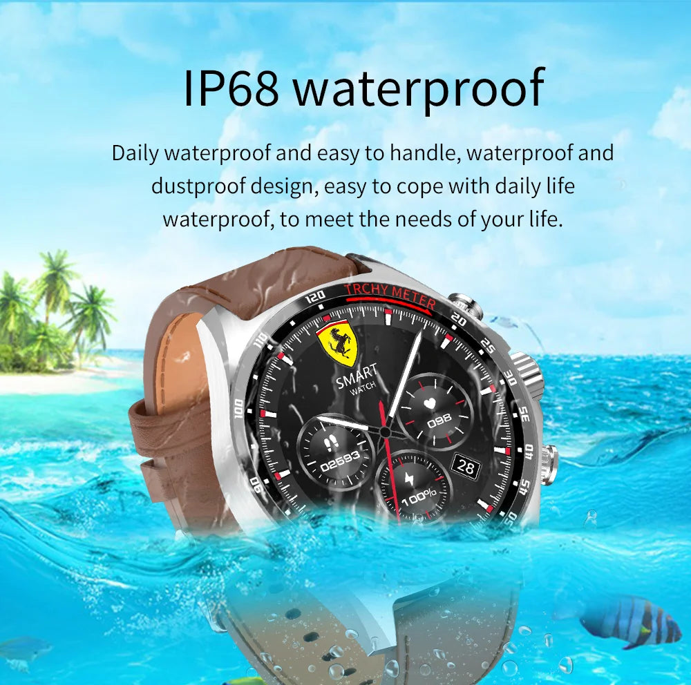 LIGE Smartwatch - 400mAh, Outdoor Compass, IP68 Waterproof, NFC Access, Fitness & Health Tracker