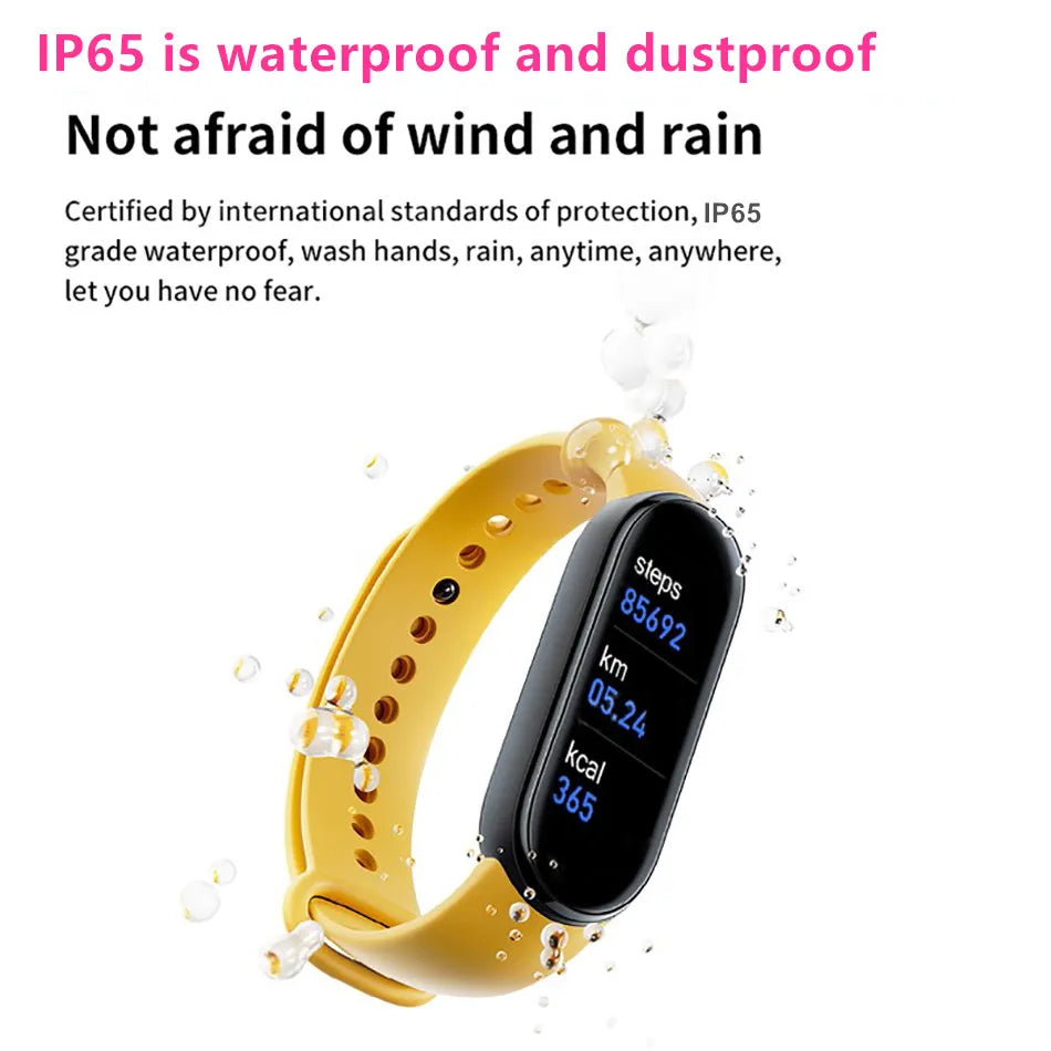 M6 Smart Watch for Men & Women - Fitness Tracker, Heart Rate & Blood Pressure Monitor, Waterproof, Multi-Function Sports Band