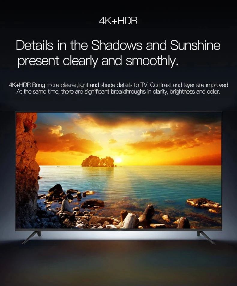 Smart TV 4K UHD 1080P, 32" - 55" LED, 60Hz, Android OS, Netflix, Wi-Fi, Bluetooth – Factory Direct