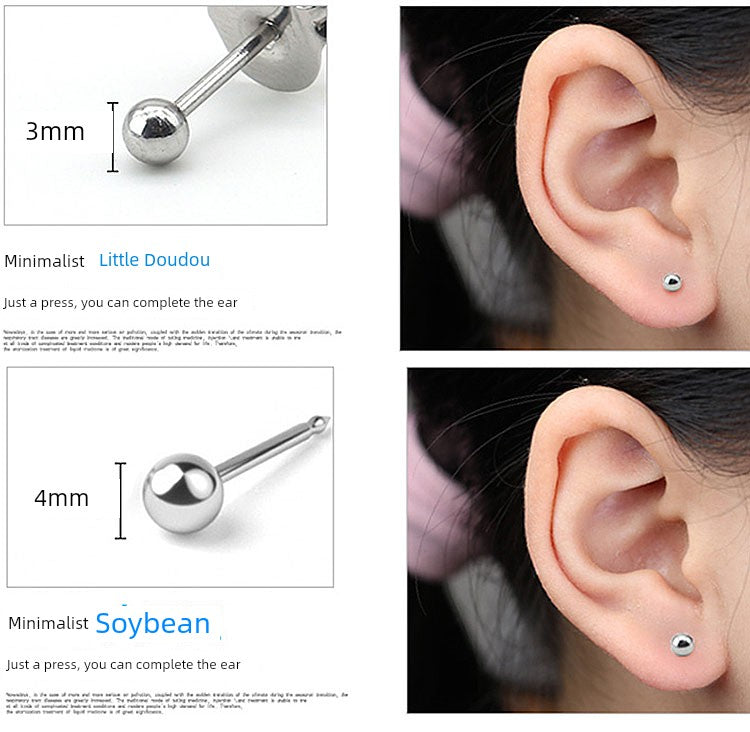 Ear Piercing Artifact Painless Disposable Sterile Ear Studs Sterling Silver Nose Stud Special Puncher