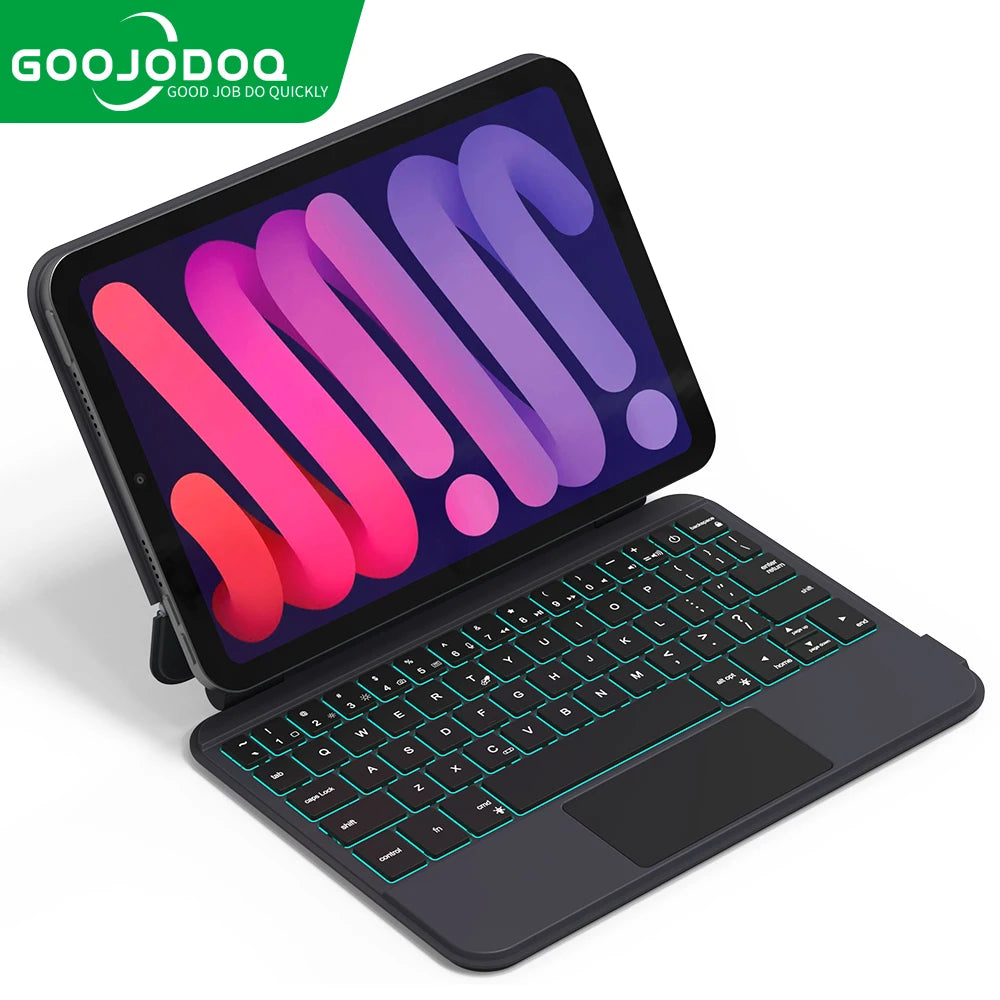 GOOJODOQ Magic Keyboard Case for iPad Mini 6 6th Generation 8.3 inch Floating Cantilever Stand Multi-Touch Trackpad