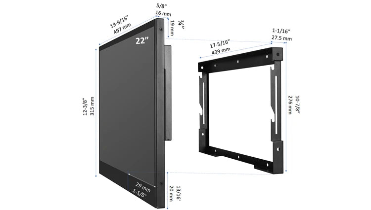 Soulaca 22inch Hotel Bathroom Mirror Screen Waterproof Smart TV