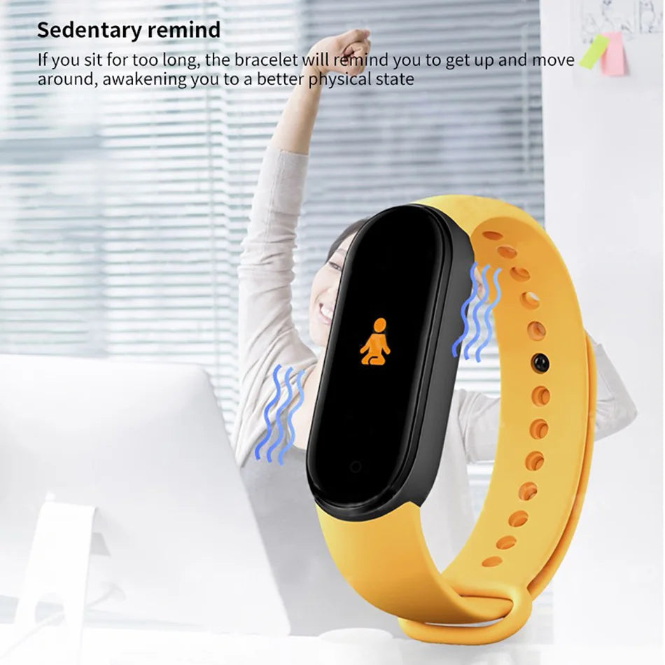 M6 Smart Watch for Men & Women - Fitness Tracker, Heart Rate & Blood Pressure Monitor, Waterproof, Multi-Function Sports Band