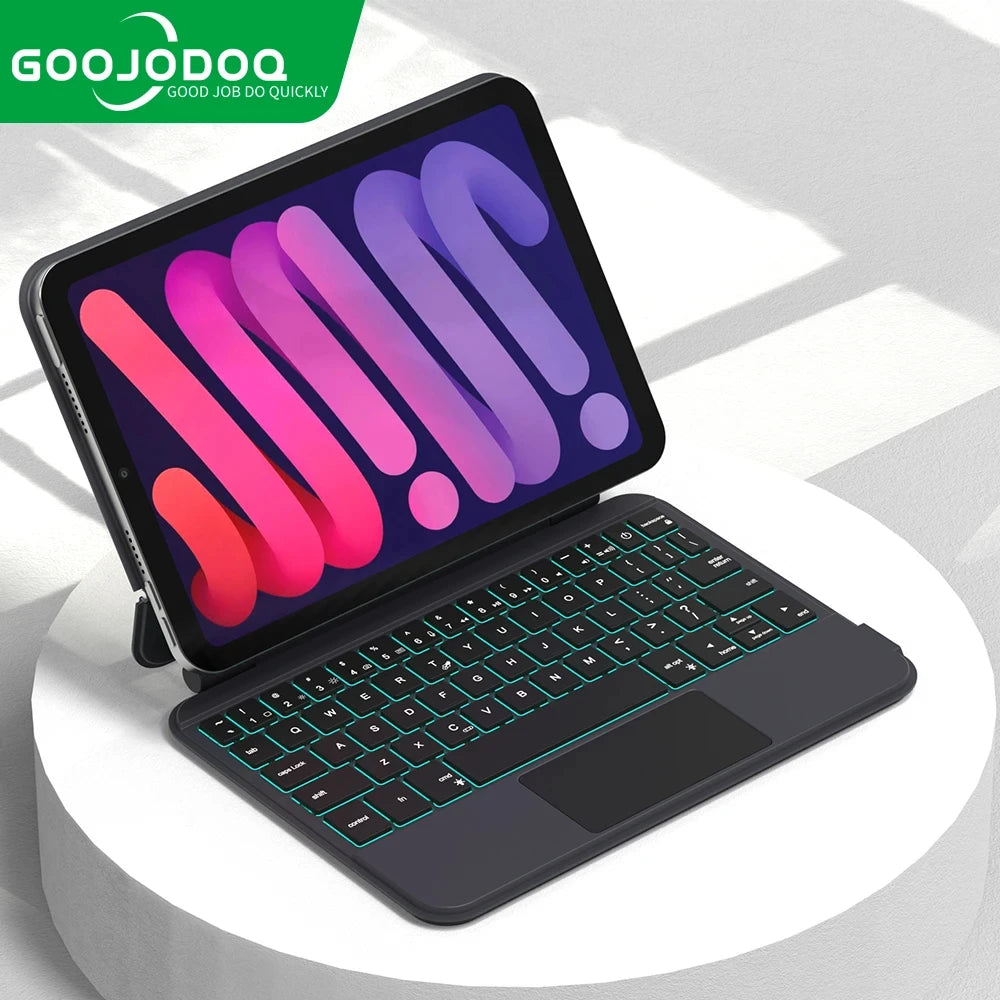 GOOJODOQ Magic Keyboard Case for iPad Mini 6 6th Generation 8.3 inch Floating Cantilever Stand Multi-Touch Trackpad