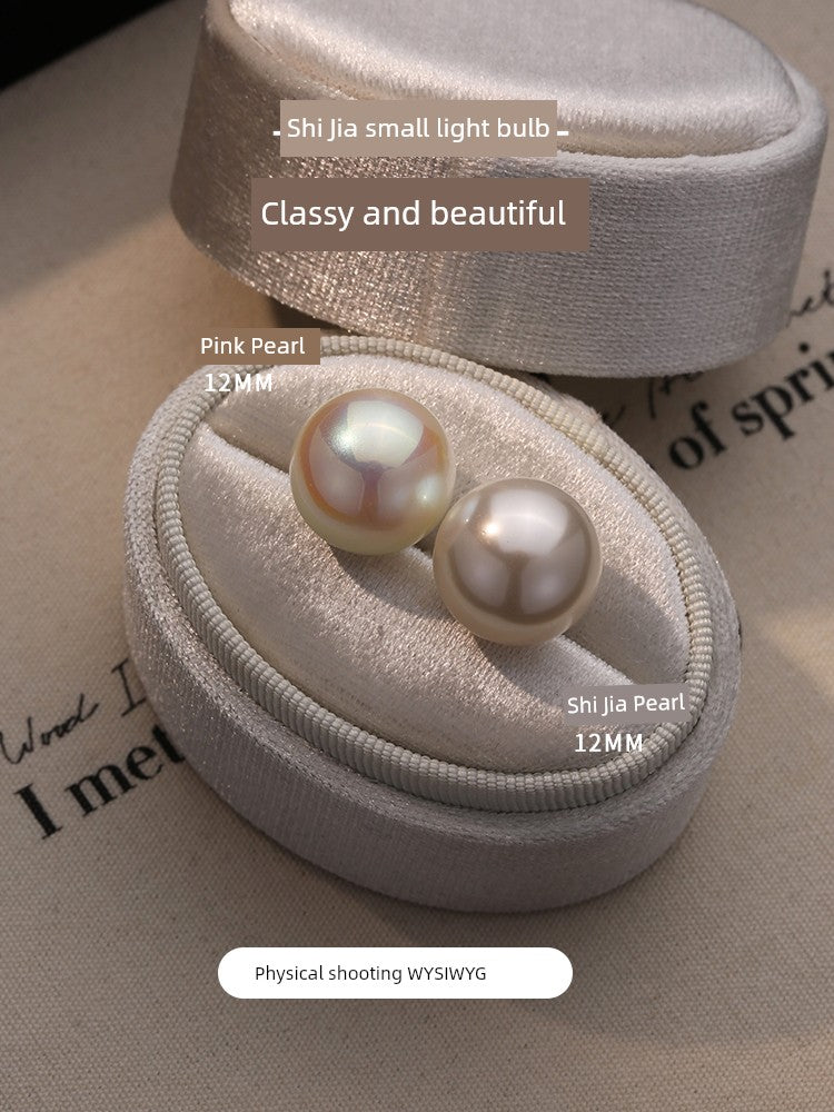 Women's Dignified Ear Clips Large Pearl Best Selling Silver Needle