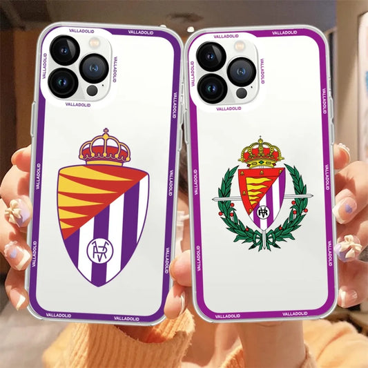 Valladolid Flag Phone Case For iPhone 11 12 Mini 13 14 15 Pro Max Transparent Shell