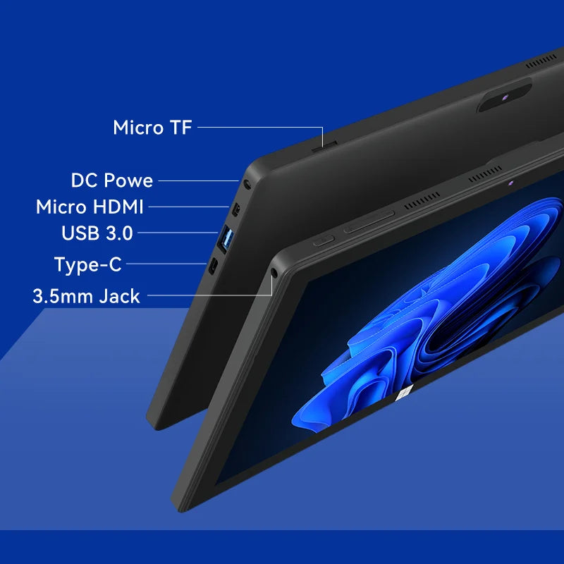 Adreamer WinsPad20 Windows Tablet PC – 10.1" 2-in-1 Windows 11 Notebook with 8GB RAM & 128GB SSD