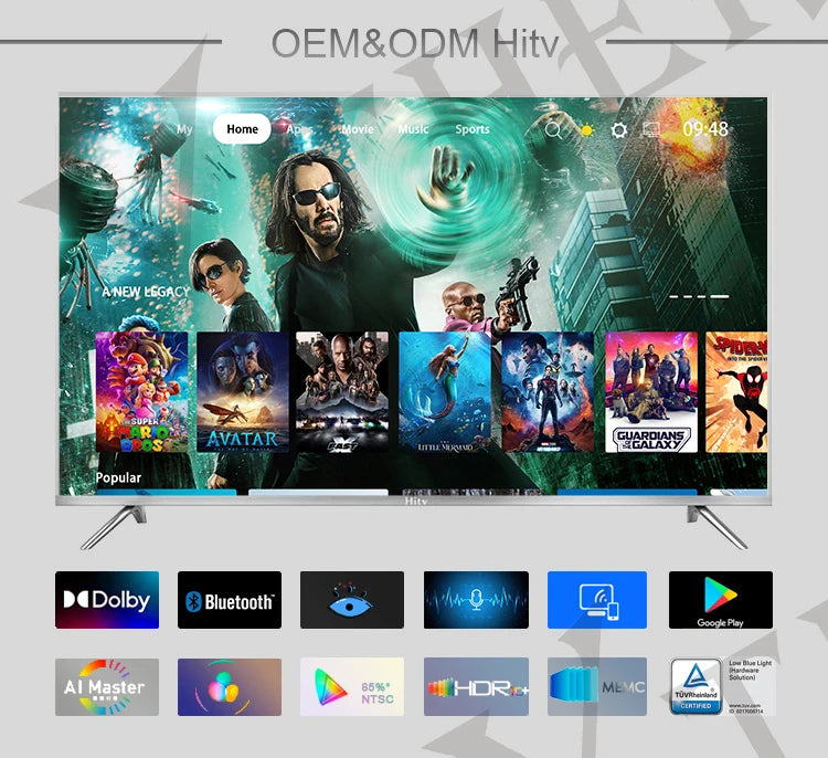 OEM Tv Factory 75 Inch Television 4K Smart Tv Explosion Proof Tv