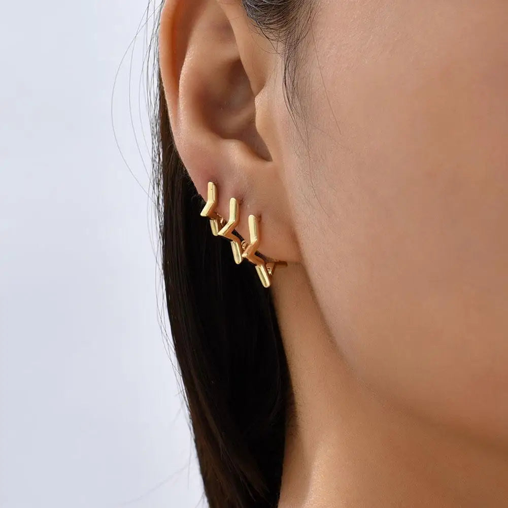 Starlight Glow Hoops – Gold Plated Tarnish-Resistant Star Earrings