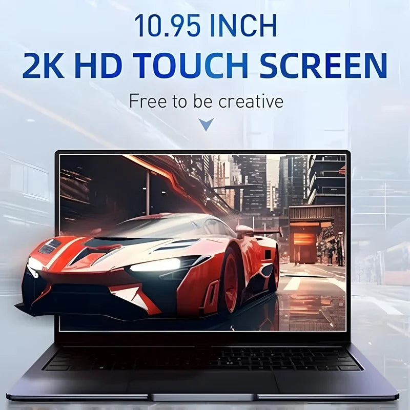 2-in-1 10.95" Touchscreen 360° Flip Laptop – Intel N95, 16GB DDR5, 2TB SSD, Windows 11 Pro, Metal Mini Office/Gaming Notebook