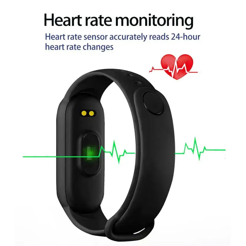 M6 Smart Watch for Men & Women - Fitness Tracker, Heart Rate & Blood Pressure Monitor, Waterproof, Multi-Function Sports Band