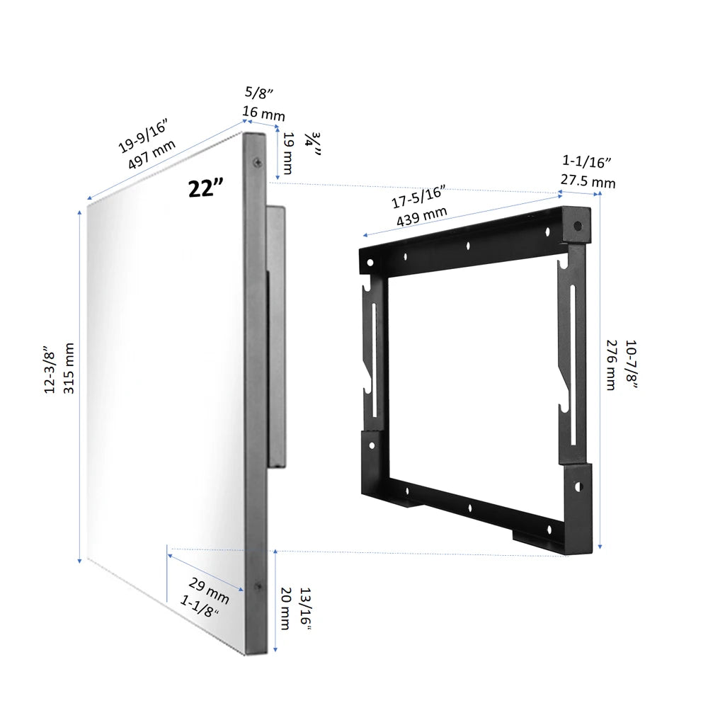 Soulaca 22inch Hotel Bathroom Mirror Screen Waterproof Smart TV