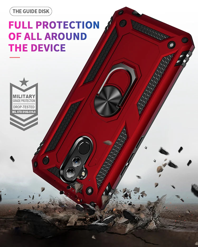 for Mate 20 Lite Cover Case for Huawei Mate 20 Lite Case Armor Military Shockproof Ring Holder Magnet Phone Case Fundas