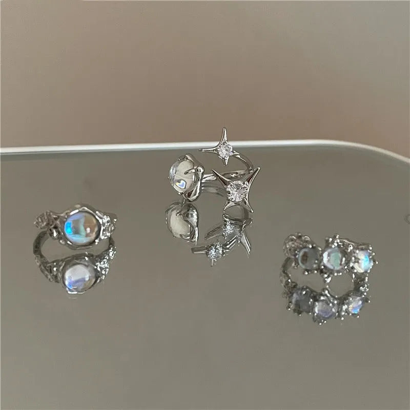 Glimmering Moonstone Magic Rings