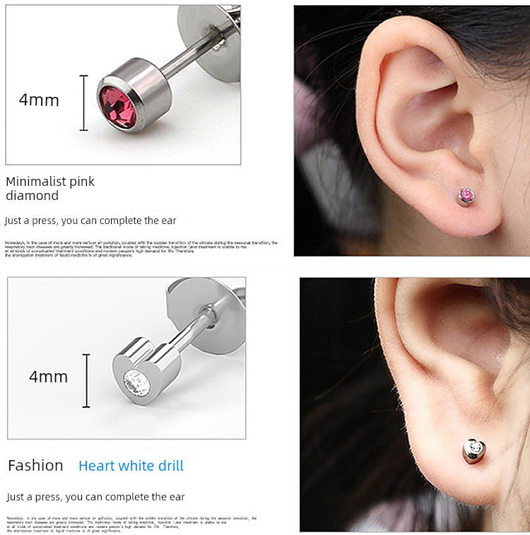 Ear Piercing Artifact Painless Disposable Sterile Ear Studs Sterling Silver Nose Stud Special Puncher