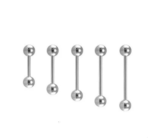 Hypoallergenic Titanium Steel Perforated Multi-Purpose Tongue Pin